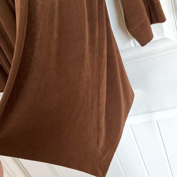 Chicos Womens Brown Open Front Slinky Cardigan Jacket Size XL Office Career - Picture 6 of 12